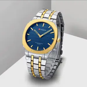 Men's Water Resistant Wristwatch - Gold and Silver