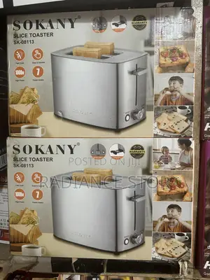 Sokany Electric Stainless Steel 2 Slice Multi-Purpose Pop-Up Toaster
