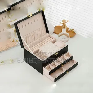 3 Layer Leather Jewelry Box