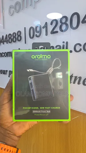 Oraimo Pocket Size 30W Fast Charging 20000mAh Power Nova L21