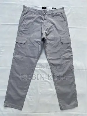 Canda Light Gray Cargo Combat Chinos Trousers Size W30 L39