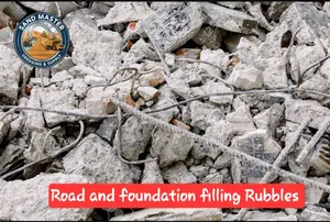 Premium Rubble Hardcore for Road Construction Foundation Filling