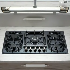 High Quality Polystar 5-Burner Built-in Gas Cooker -Tempered Glass Top