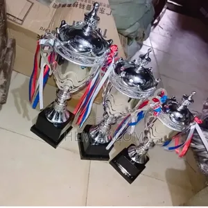 Silver Trophy Award Statue