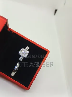 Classic Couples Mossanite Diamond Set of Silver Wedding Ring