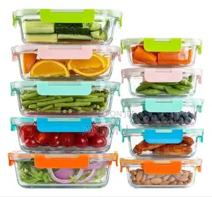 10pc Glass Bowl With Lid