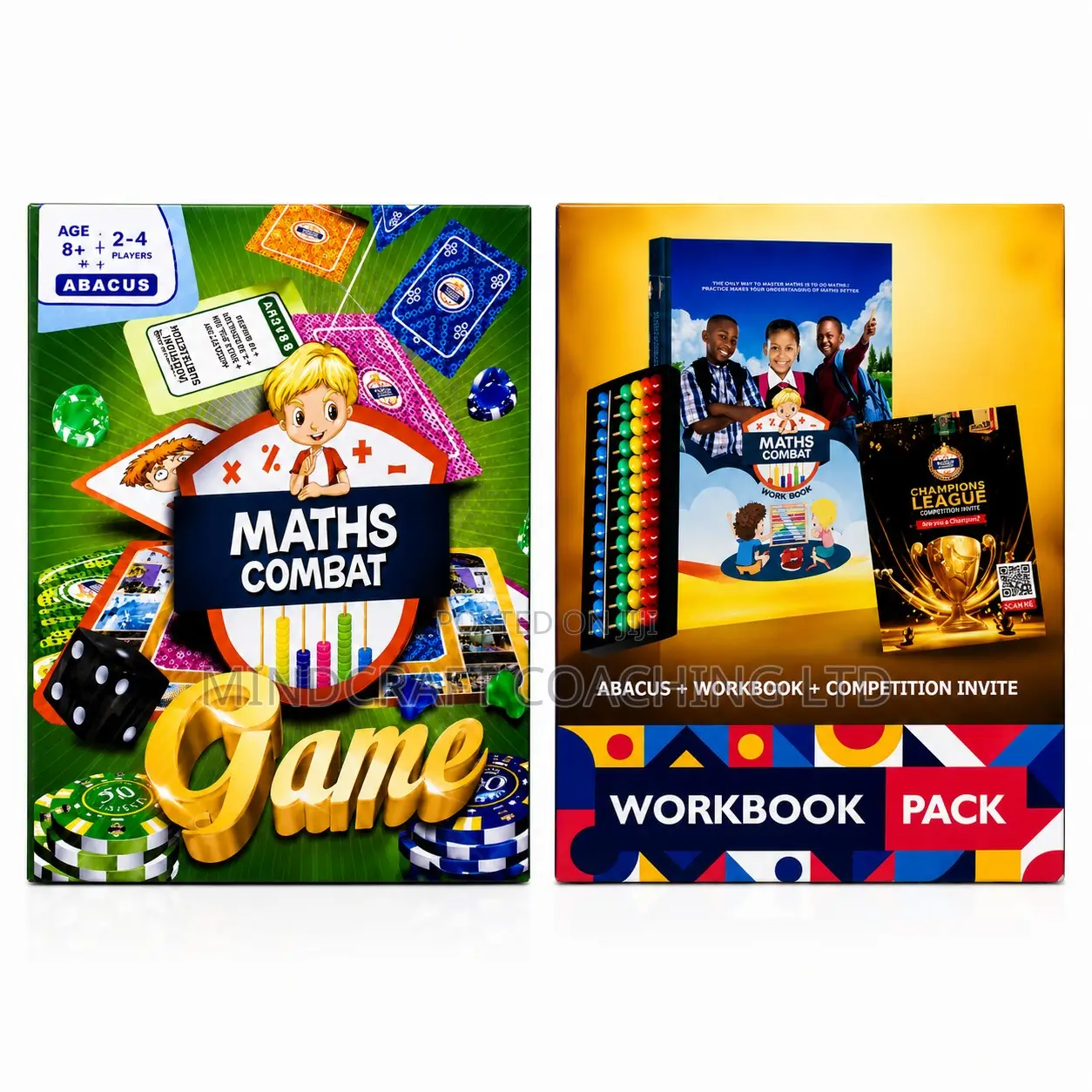 Maths Genius Kit With Educational Board Game and Abacus Workbook