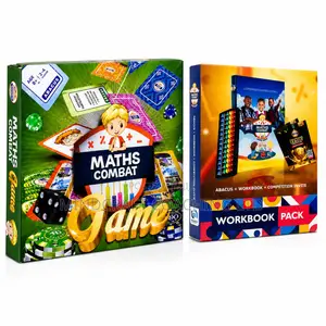 Maths Genius Kit With Educational Board Game and Abacus Workbook
