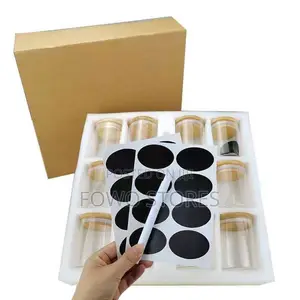 12 Pieces Glass Spice Containers