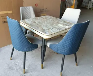 Brand New Quality and Imported Marble Top Dining Table by 4 Chairs
