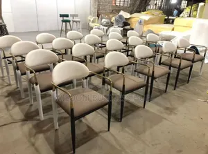 Luxury Dining Chair With Gold Accent