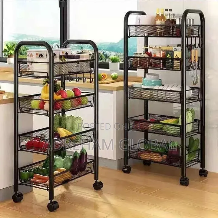 Multifunctional Carbon Steel 4Layers Storage Rack/Movable Trolley