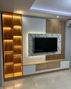 Modern TV Console / TV Wall Unit With LED Lights