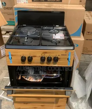 Brand New Maxi Cooker 60by60 3+1 Wood Colour