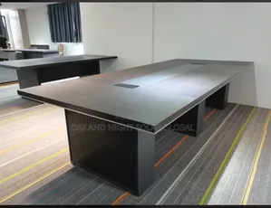 Conference Table With 12 Mesh Chairs