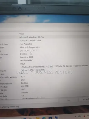 Laptop Dell 8GB Intel Core i7 SSD 256GB