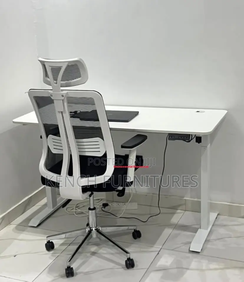 Electric Table and Ergonomic Chiar.