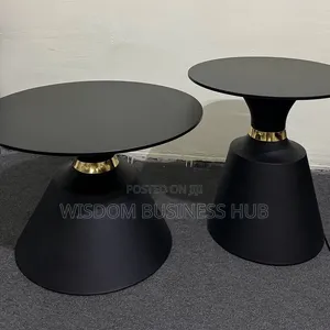 Cone Pedestal Side Table Set