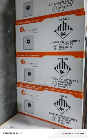 5kwh 24v FLA200ah Felicity Solar Lithium Ion Batteries