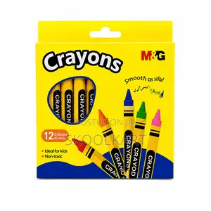 Original M G Wax Crayons (12 Colours) | Smooth Colouring Crayons