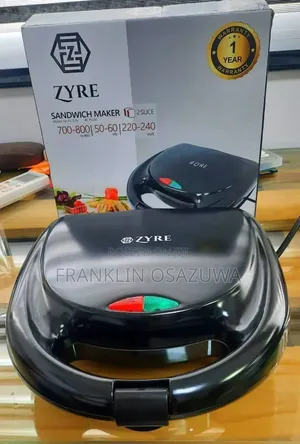 ZYRE 2 Slice Non-Stick Sandwich Toaster – 700–800W