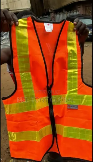 Orange Reflective Vest With Zip