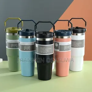 2-in-1 Stainless Steel Vacuum Insulated Travel Mug With Handle – 890ml