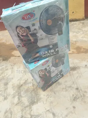 Cool Space Saving 18" Wall Mounted Non - (Rechargeable Fan)
