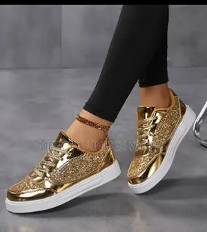 DJSUNNYMIX Women Fashion Sneakers, Glitter Sequin Running Shoes
