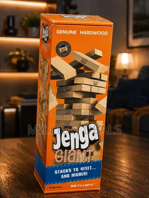 Jenga GIANT Genuine Hardwood Game (Stacks to 4+ Feet. Ages 8+)