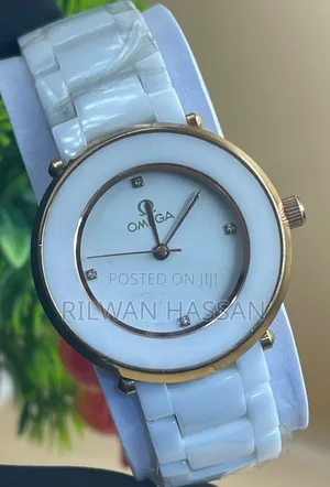 Omega Round Face Ceramic Female Timepiece