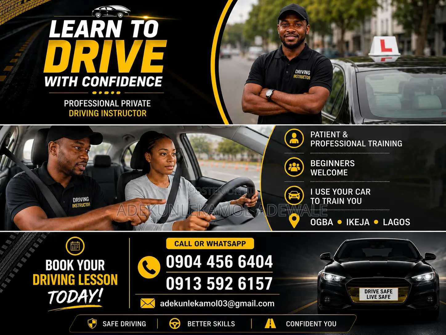 Professional Private Driving Instructor in Lagos