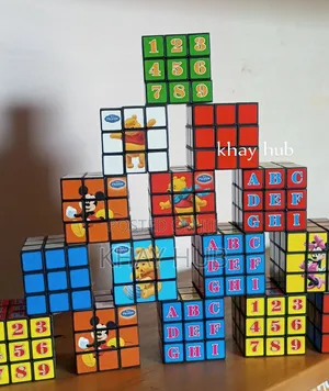 Educational Magic Cube (3x3) – Alphabet, Numbers Cartoon Designs