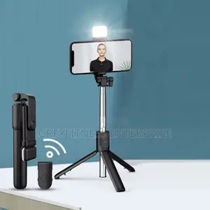 Phone Stand, Selfie Stick With Remote and Selfie Led Light