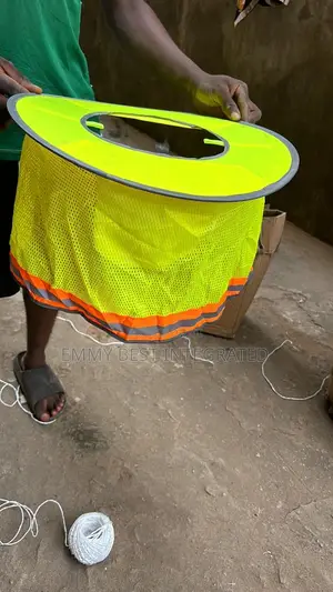 High-Visibility Hard Hat Sun Shade With a Mesh Neck Shield