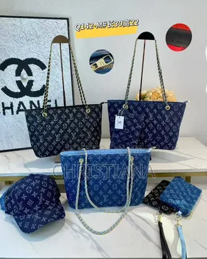 Louis Vuitton Big Jean Tote Bag With Cap and Purse