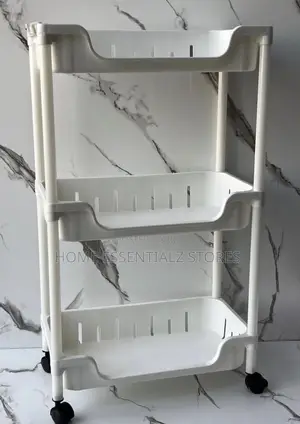 3-Tier Multifunctional Rolling Storage Rack - Kitchen Organizer Cart