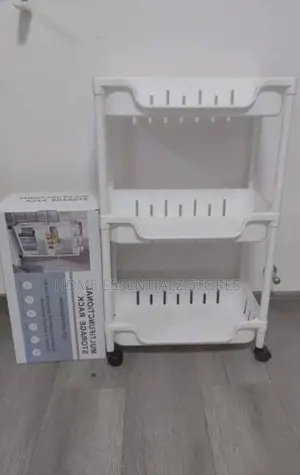 3-Tier Multifunctional Rolling Storage Rack - Kitchen Organizer Cart