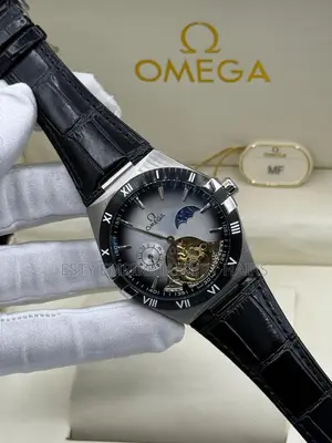 High Quality Luxury Omega Genuine Leather Wristwatch