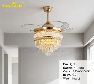 Crystal Fan Chandelier Available