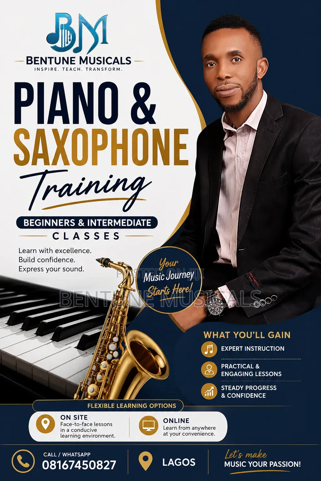 Piano and Saxophone Training