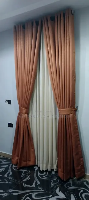 Orange Colour Luxury Curtain