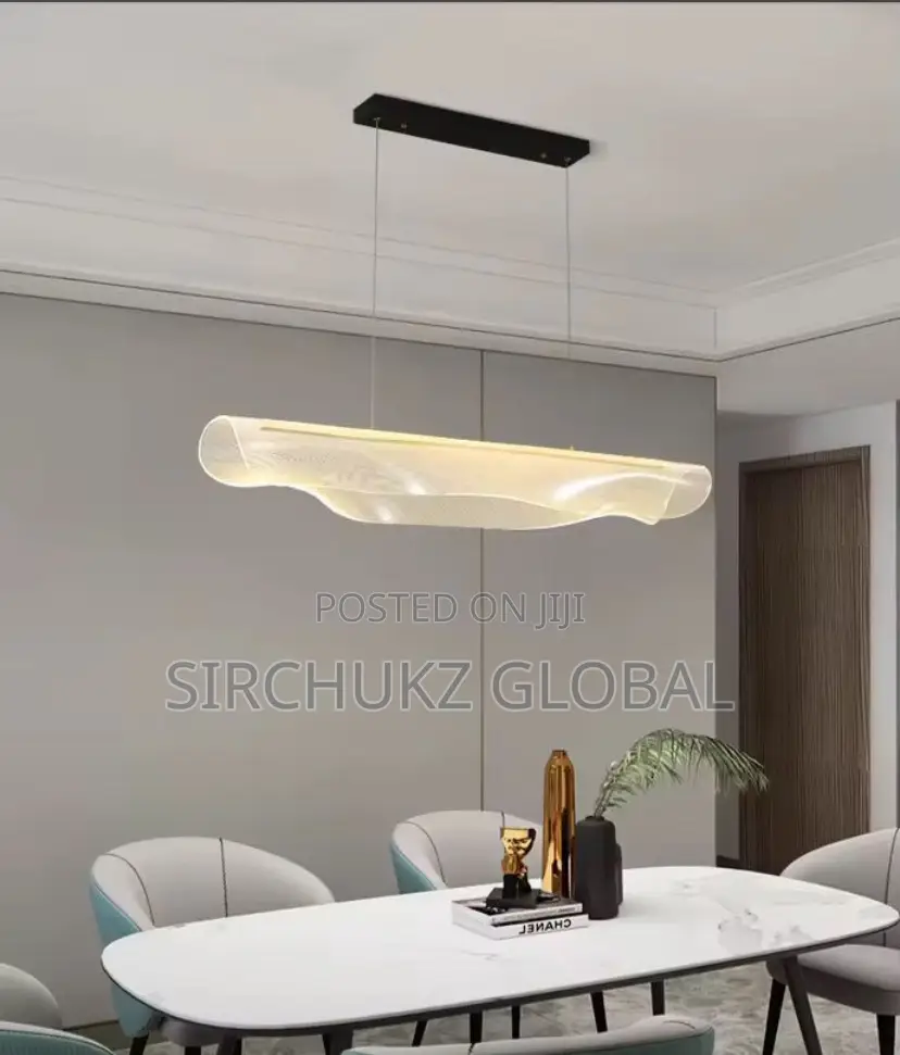Modern Wave Acrylic Linear LED Pendant Light