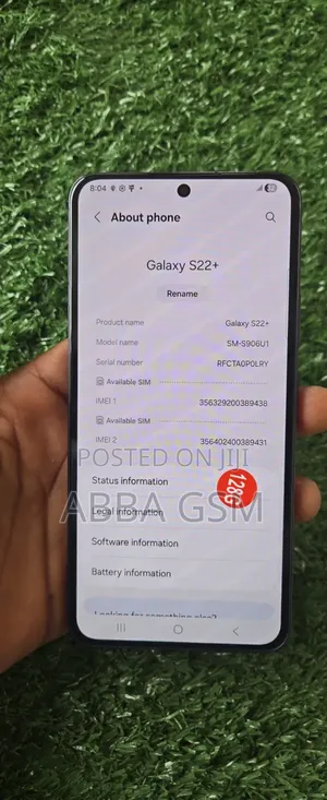 New Samsung Galaxy S22+ 5G 128 GB Black