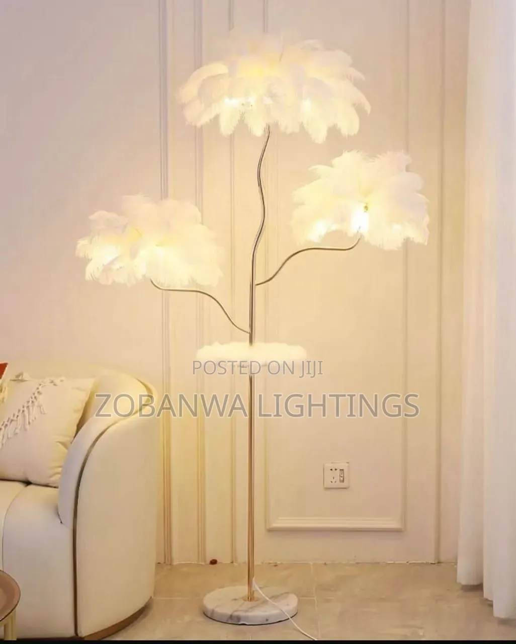 Nordic Designer LED Floor Lamp Feather Light