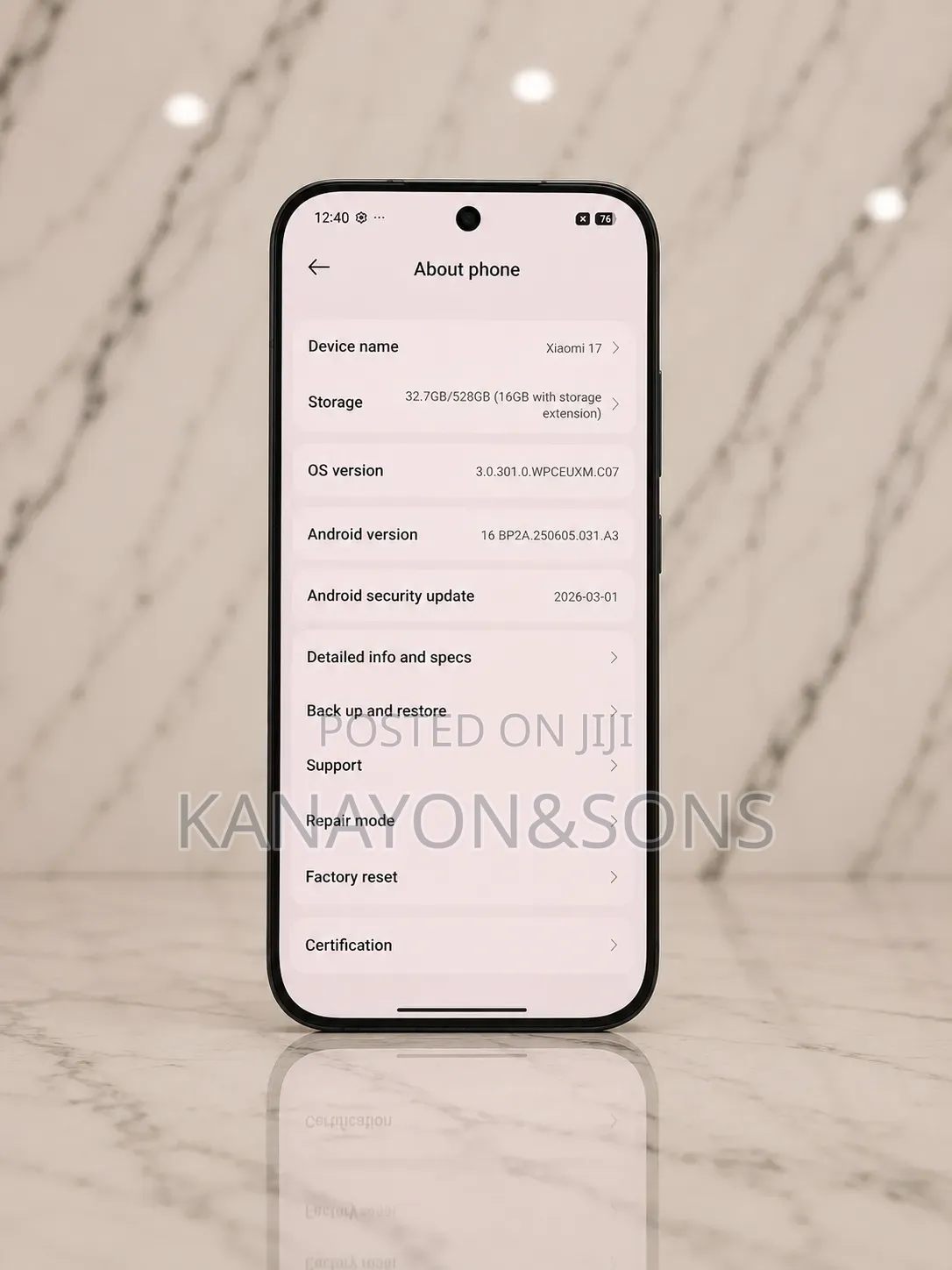 Xiaomi 17 512 GB Black
