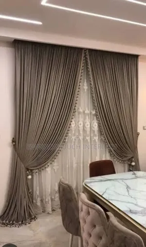 Brown Italian Luxury Curtain