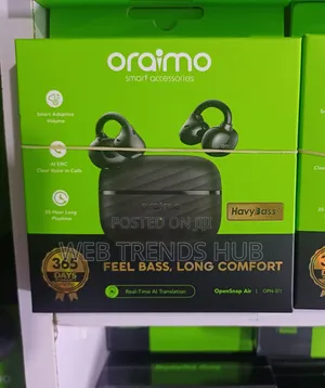 Oraimo OpenSnap Air (OPN-371) - AI ENC Clear Calls 35-Hour Playtime