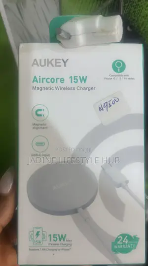 AUKEY Aircore 15W Magnetic Wireless – USB-C Fast Charging (MagSafe)