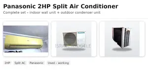 Split AC — Panasonic 2HP Split AC (Indoor + Outdoor)